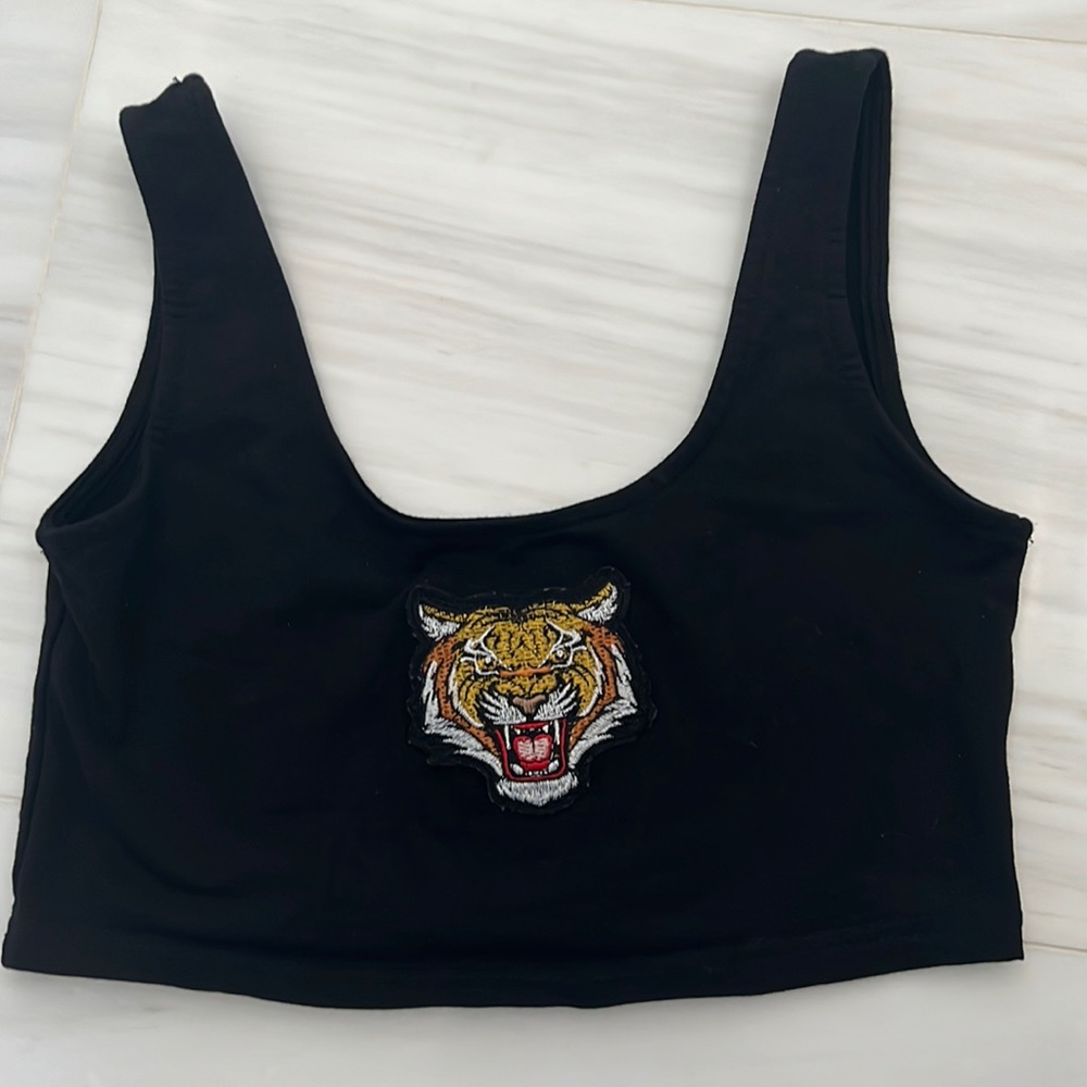 Adika Tiger Cropped Tank Top